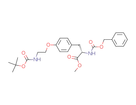 methyl (S)-2-benzyloxycarbonylamino-3-[4-(2-t-butoxycarbonylaminoethoxy)phenyl]propionate