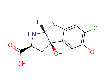 (2S,3aR,8aR)-6-chloro-1,2,3,3a,8,8a-hexahydro-3a,5-dihydroxypyrrolo-[2,3-b]indole-2-carboxylic acid