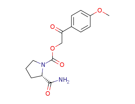 (S)-2-Carbamoyl-pyrrolidine-1-carboxylic acid 2-(4-methoxy-phenyl)-2-oxo-ethyl ester
